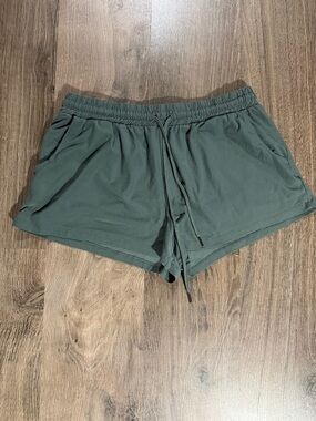 Ardene Olive Green Drawstring Athletic Shorts
